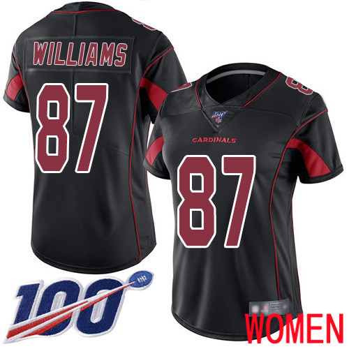 Arizona Cardinals Limited Black Women Maxx Williams Jersey NFL Football #87 100th Season Rush Vapor Untouchable->women nfl jersey->Women Jersey